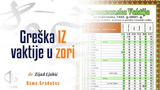 GREŠKA IZ VAKTIJE U ZORI  dr Zijad Ljakić [upl. by Idnak890]