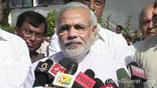 Narendra Modi speaks to media on Gujarat day after garlanding Indulal Yagniks statue [upl. by Lalage]