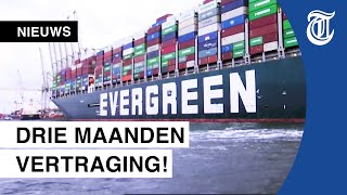 Hier komt blokkeerschip eindelijk haven Rotterdam binnen [upl. by Crispin]