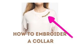 How to embroider a collar or neckline with an embroidery machine multi needle [upl. by Okika]