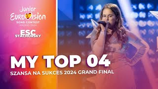 Szansa Na Sukces 2024 🇵🇱  MY TOP 4  Grand Final  Junior Eurovision 2024 [upl. by Gittel766]