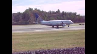 United Express Embraer ERJ 170 Takeoff at Manchester Boston Regional Airport 111024 [upl. by Addie]