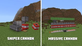 4 Easy cannons build tutorials in Minecraft [upl. by Scheider]