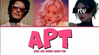 ROSÉ AND BRUNO MARS APTYOU AS A MEMBER LYRICS HANROMENG [upl. by Frere]