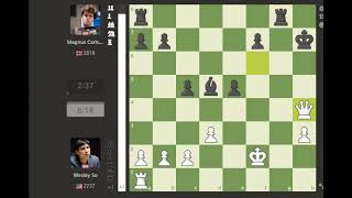 Wesle So VS Magnus Carlsen 2023championschesstourfinalsroundrobinstage 0503 [upl. by Nhguavoj]