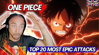 ALOT HAVE BEEN LEFT OUT Top 20 Most Epic Attacks in One Piece FIRST TIME UK REACTION [upl. by Donaldson]