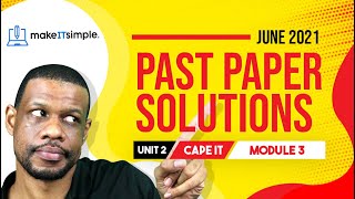 CAPE IT Unit 2 Paper 2  2021 Module 3 [upl. by Hellman]