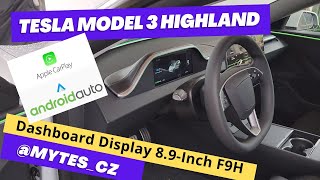 Tesla Model 3 Highland instalace dashboard display 89 inch F9H [upl. by Bal]