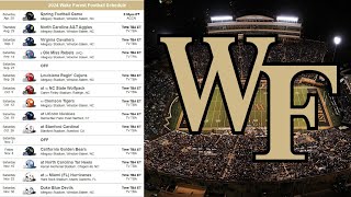 Wake Forest Football 2024 Schedule Preview amp Prediction [upl. by Ttemme]