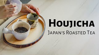 Houjicha with latte recipe  Japans Cozy Roasted Tea [upl. by Bohlin]