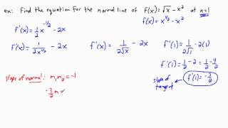 Calculus  Derivatives  normal lines  IB Math GCSE A level AP [upl. by Morel]