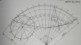 drawing engineering drawing how to draw Hypocycloid in telugu [upl. by Arvy]