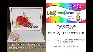 Aquarelle et Rainure au Facebook LIVE   FB LIVE 3 août 2023 [upl. by Izzy853]