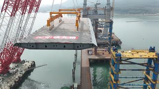 The appearance of a quotgiant dragonquot at sea Yangjiang Port Bridge  Yangjiang Port Bridge正在建設中的陽江港大橋 [upl. by Nasas932]