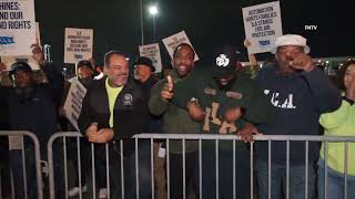 Longshoremen Striking at Port Elizabeth  Elizabeth NJ [upl. by Nauqyt833]