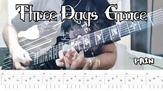 Three Days Grace  Pain Guitar Cover  TABS [upl. by Ardnikat]