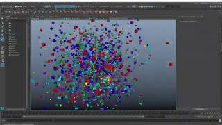 Instance geometry with particle in Maya [upl. by Nosyt]