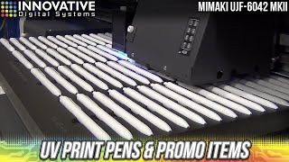 Pen Printer amp Jig  Promo Items Mimaki UJF6042 MKII UV Printer [upl. by Rehpotsihc]