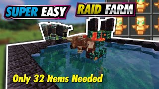 Minecraft Raid Farm  1 HIT  EASY  FAST BUILD [upl. by Biddick]