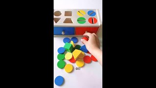 Childrens educational enlightenment color shape classification matching toy coin box can exercise [upl. by Ayardna]