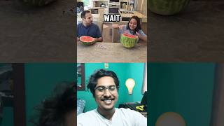 Good idea 😂💡 watermelon prank comedy daughter father 2024 short shortsfeed fruit [upl. by Zampardi]