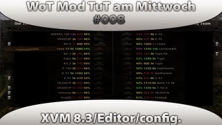 World of Tanks Mod Tutorial am Mittwoch 008 XVM 88EditorConfigsDeutsch [upl. by Willman]