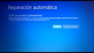 Reparación Automática Windows 10 Daño en Sistema Operativo SOLUCION [upl. by Alaehs]