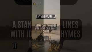 Forms of Poetry Rhymed Couplet education viralshorts viralvideo viralreels literature poetry [upl. by Suivatco]