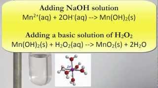 Complex Ions Precipitating and oxidising manganese II hydroxide [upl. by Kuska802]