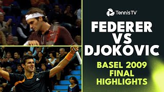 Novak Djokovic vs Roger Federer  Basel 2009 Final Highlights [upl. by Acino527]