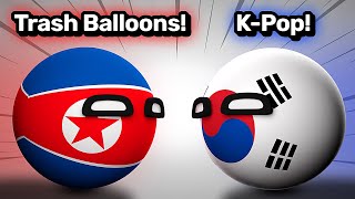 NORTH vs SOUTH KOREA  Countryballs Animation [upl. by Aciretal]