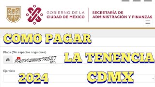 Como Pagar la Tenencia de tu moto o carro en linea 2024 CDMX  Pachis220street [upl. by Einnij]