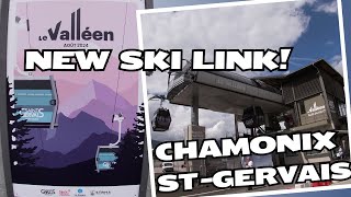 NEW SKI LINK Chamonix  St Gervais  Le Valleen Gondola [upl. by Cooperman]