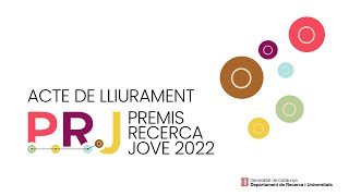 LLIURAMENT DELS PREMIS DE RECERCA JOVE 2022 [upl. by Odraner]