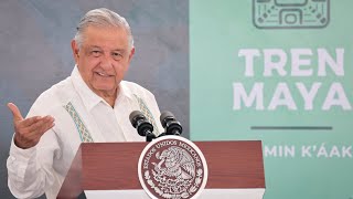 Inauguración del tramo 5 del Tren Maya Conferencia presidente AMLO [upl. by Eden975]