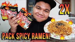 2 Packs Spicy Korean Ramen Noodle Challenge Malaysia [upl. by Fernyak347]