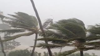 Super Typhoon Vongfong Landfall amp Hits Okinawa Japan Hurricane  Cyclone Storm 2014 [upl. by Onil]