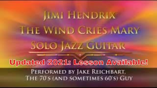 The Wind Cries Mary Jimi Hendrix Fingerstyle Guitar Lesson Available [upl. by Deborah]