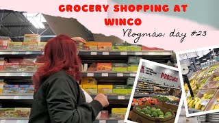 Grocery shopping at Winco Vlogmas Day 23 [upl. by Enaitsirhc]