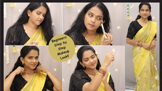 Natural Skin Finish Step by Step Makeup Look for Beginners The 3 Finger rule for Quick Eyeshadow [upl. by Nhar371]