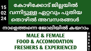 job vacancy in Kozhikode 2024calicut today jobs malayalamlatest private jobs malayalamkerala jobs [upl. by Giddings]