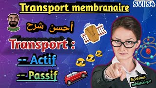 Physiologie animal en Arabe Transport membranaire Actif et Passif [upl. by Eesak]