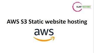 AWS S3 Static Website Hosting  Using S3 Bucket How to Host Static Website AWSCloudPractitioner [upl. by Mufinella628]