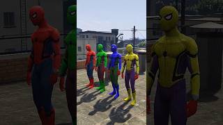 GTA 5  Red Spiderman Saving Yellow Spiderman shorts gta gta5 youtubeshorts [upl. by Ireland210]