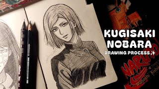 SKETCH WITH ME DRAWING KUGISAKI NOBARA IN MY STYLE [upl. by Beth]