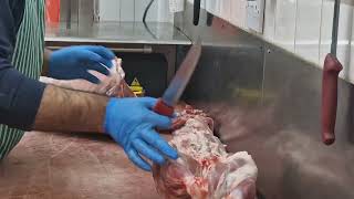 How to cut a lamb everfreshbutchers meat foodie food beef debonedchicken [upl. by Dannica]