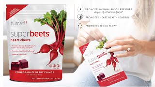 HumanN SuperBeets Heart Chews  Grape Seed Extract and NonGMO Beet Powder Helps Support Healthy [upl. by Ahsekat442]