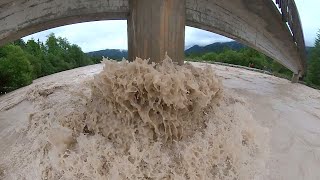 Hochwasser an der Isar bei Wallgau am 18072021 [upl. by Nileuqcaj637]