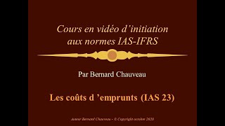 COUTS DES EMPRUNTS IAS 23 [upl. by Aixela]