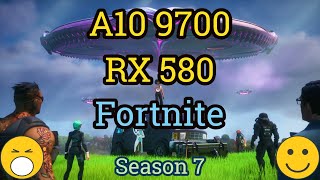 A10 9700  Radeon RX 580  FORTNITE Performance Mode [upl. by Odlaumor]